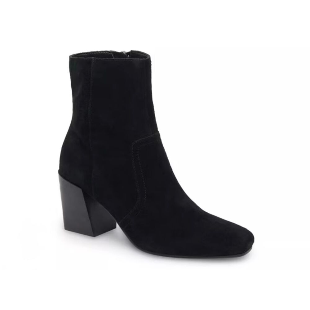 Blondo Sadie Waterproof Bootie Woman Black Suede Boots 9.5